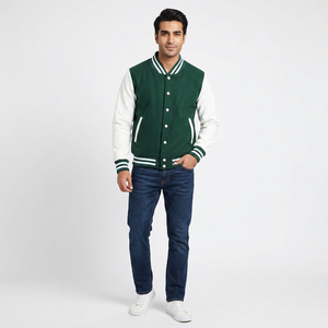 Embroidery Logo Boy <b>Baseball</b> <b>Jacket</b> Varsity <b>Jacket</b> <b>Mens</b> Heavyweight Antumn Winter Button <b>Jacket</b> - Product Image 1