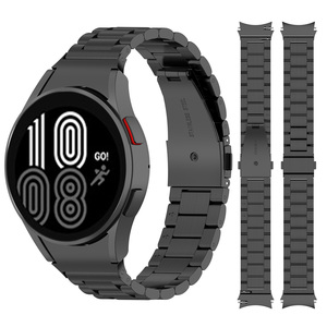 Correa de Reloj Inteligente para <span class=keywords><strong>Samsung</strong></span> Galaxy Watch 7 6, Correa de Metal de Acero Inoxidable, Diseño de Tres Cuentas, Ajuste Perfecto Sin Espacios - Product Image 1