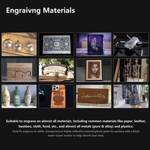 Machine de gravure et de <span class=keywords><strong>découpe</strong></span> au <span class=keywords><strong>laser</strong></span> CO2 3D miniature portable DIY 50W-100W 400x400mm pour pierre, DXF, métal, cuir, verre, <span class=keywords><strong>bois</strong></span>, cristal, acrylique - Product Image 6