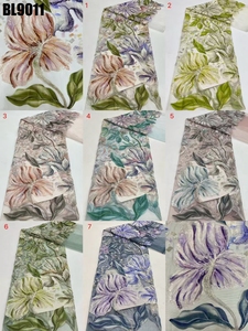 Tissu de soirée brodé de perles et de sequins multicolores de luxe, motif grande fleur en <span class=keywords><strong>maille</strong></span>, collection 2026, pour robes de soirée et tenues de fête, style français - Product Image 4