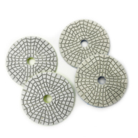 Disque de polissage industriel Fullux 4''/100mm beige pétale, diamant et résine, grain 1-3, haute efficacité, pour meuleuse d'angle OEM