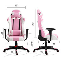 Nouvel arrivage d'AJUNION fauteuil de jeu design vente en gros bon marché chaise de bureau de jeu chaise de jeu pivotante à dossier haut pour PC