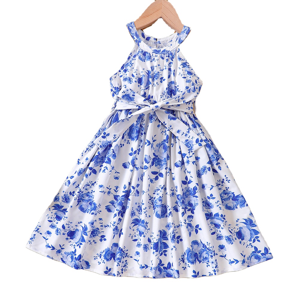 Kids Clothing Girls Dresses in Summer Halter 6-12 Years Teenager Girls  Printed Casual Dresses for Holiday Wearing| Alibaba.com