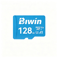 بطاقة ذاكرة BIWIN MS100 عالية السرعة سعة 128 جيجابايت من نوع TF A1 لأجهزة الملاحة والهواتف المحمولة والألعاب الذكية والأجهزة المحمولة