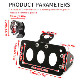 Otorcycle-rastrillo con placa icense, 12V - Product Image 2