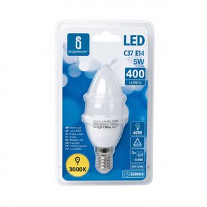 Led Bulb C37 E14 5W 3000K Warm Light 400Lm 25000H Lifespan - Product Image 2
