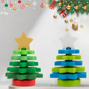 Juguete educativo <span class=keywords><strong>de</strong></span> silicona, árbol <span class=keywords><strong>de</strong></span> Navidad suave, Círculo <span class=keywords><strong>de</strong></span> apilamiento y anidación para apiladores <span class=keywords><strong>de</strong></span> juguetes para bebés - Product Image 3