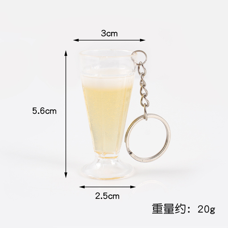 Porte-clés verre à champagne