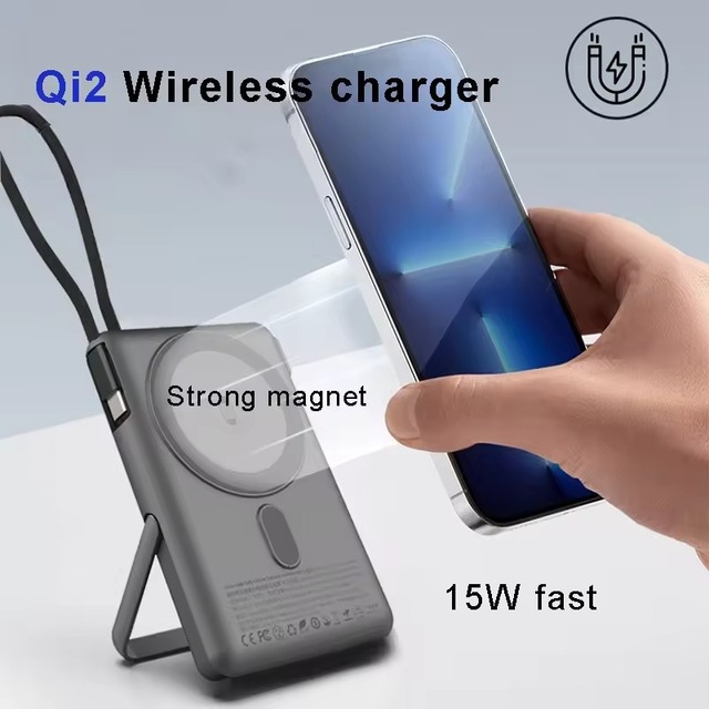 Qi2.2 Power Bank 10000mah Senmi Solid Battery Fire Proof PC 30W Magnetic 25W Wireless Charger holder for Phone Power Banks