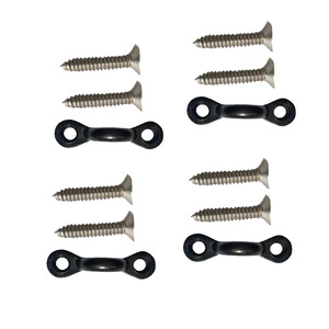 Clips para Cables Metálicos de 10 mm, Pernos de Ojo Negros con Tornillos para Aplicaciones en Cubiertas de Barcos al Aire Libre - Product Image 4