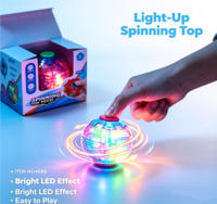 Nuevo y Popular Juguete Antiestrés Giratorio con Impresión 3D, Bola Transparente con Luz, Juguete Giratorio Luminoso para Niños, Giroscopio Giratorio para Fiestas