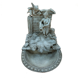 Artesanías y regalos Estatuilla con tema de Ángel Fuente de agua Resina personalizada Religiosa Europa Interior Respetuoso con el medio ambiente Puerto de Xiamen - Product Image 1