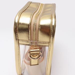Sac à bandoulière en PVC pour femme, personnalisé, doré, sac messager, organisateur portable, fermeture éclair étanche, été/printemps/automne/hiver - Product Image 4