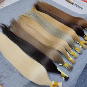 Vente en gros Extensions de cheveux ondulés et droits en vrac 100% cheveux humains vietnamiens bruts, doux, épais et durables - Product Image 4