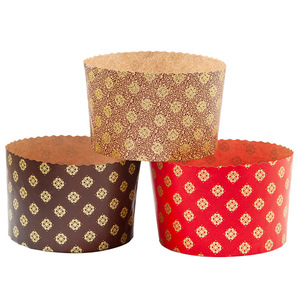Moldes de Papel para <span class=keywords><strong>Panettone</strong></span> Profesionales, Estilo Italiano Vintage, Forros de Papel con Patrón Dorado, Resistentes a la Grasa, para el Mercado de EE. UU. y la UE - Product Image 2