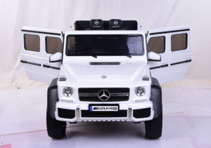 Voiture électrique <span class=keywords><strong>6x6</strong></span> à batterie 24V pour enfants de 2 à 4 ans, <span class=keywords><strong>Mercedes</strong></span> Benz G63 sous licence, télécommande 2.4G, 5-7 km/h, plastique - Product Image 3