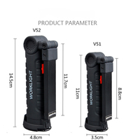Corps en ABS portable COB LED pour paysage Rotation à 360 degrés étanche lumineux avec aimant USB Rechargeable LED lampe de travail