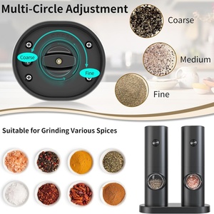 Hot Selling Ceramic Coarseness Salt and Spice Mills Electric <b>Pepper</b> <b>Grinder</b> Refillable Salt <b>Pepper</b> <b>Grinders</b> - Product Image 2