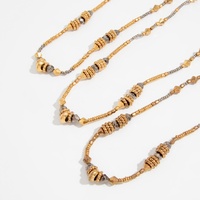 Ensemble de colliers superposables à facettes multiples de style bohème rétro pour femmes, style ethnique, colliers superposés quotidiens pour femmes, accessoires de bijoux