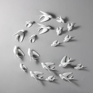 Décoration murale en céramique de Style nordique Décoration murale 3D Oiseaux pour décoration intérieure moderne - Product Image 1