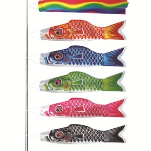 Wholesale 2025 Satin Japanese Carp Koi Fish Windsock Fiberglass Flagpole Flying <strong>Kite</strong> Hanging Decor for Japanese Sushi Bar - Product Image 3