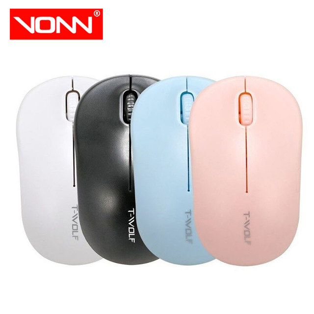 T-Wolf Advanced Q4 Wireless Optical Mouse 1000 DPI Ergonomic Mini Design Portable Lightweight for Desktop Laptop Business Stock