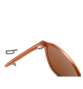 2024定制标志棕色设计师高品质复古眼镜厚超大UV400盾Y2k女士墨镜太阳镜