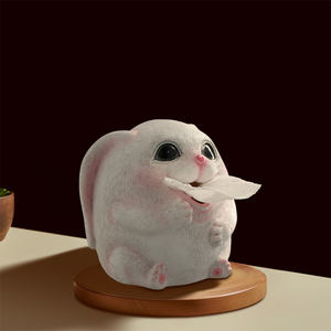 Salon décoration Table à thé décor à la maison boîte à mouchoirs créatif mignon Panda boîte à mouchoirs Statue résine Sculpture - Product Image 3