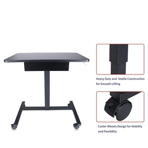 Bureau d'ordinateur moderne 2025 de style nouveau pour la maison et le bureau, réglable en hauteur avec fonction assis-debout et chaises de bureau incluses, idéal pour l'utilisation d'un ordinateur portable - Product Image 3