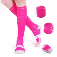 Chaussettes de sport pour hommes en spandex/nylon/coton respirantes et absorbant la transpiration, séchage rapide, anti-bactériennes, compression