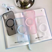Coque de téléphone portable en PC rigide givré ultra-mince magnétique translucide tendance pour iPhone 18 17 16 15 14 13 Pro Max