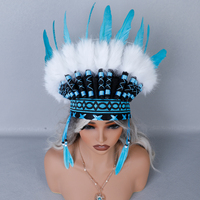 Accessoire de coiffure confortable style Halloween avec bandeau en fausses plumes pour femme adulte, idéal pour les costumes de cosplay