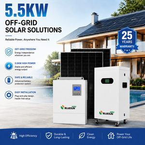 Solution économique pour système solaire Blueusn 5,5 kW hybride avec batteries lithium-ion 16 kWh pour une alimentation familiale 24h/24 - Product Image 3