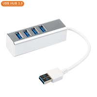 Vina blok bangunan kecepatan tinggi Oem paduan aluminium untuk Laptop dan Pc Ce Rohs Fcc 4 port Usb 3.0 Hub untuk laptop