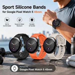 Bracelet de montre en silicone à motif ondulé Upro pour Google Pixel Watch, bracelet tendance, sport, en caoutchouc souple - Product Image 1