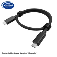 Thunder 4 USB4 240W 40Gbps 8K 60Hz USB-C 4,0 Tipo C a Tipo C Carga rápida USB 4 Cable Compatible con Thunderbolt 4 Cable