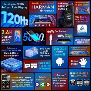 <span class=keywords><strong>Blackview</strong></span> – <span class=keywords><strong>BV9200</strong></span> téléphone robuste 8 go + 256 go caméra 50mp téléphones portables 4G Smartphones Android - Product Image 2