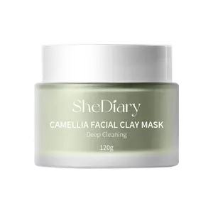 SheDiary OEM ODM camelia argilla bianca pelle depurante essenza sbiancante viso viso esfoliante argilla fango maschera facciale