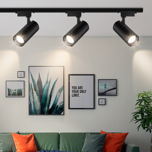 Système d'éclairage sur rail LED noir moderne, pendentifs annulaires, luminaire de plafond pour magasin de détail, lumière du jour 6000K, garantie 3 ans, IRC 90 - Product Image 6