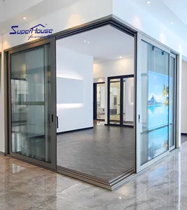 Aluminium Glass Sliding Doors Aluminium Sliding Heavy Door Superhouse Exterior AS2047 High Quality Double Glass Steel Graphic Design Customized