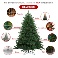 Grand arbre de Noël artificiel en PVC écologique 210 cm vert, vente directe d'usine, adapté aux animaux domestiques, décoration réaliste