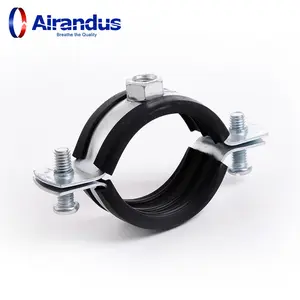 High quality pipe bracket rubber pipe clamp tube hose clamps with hex nut