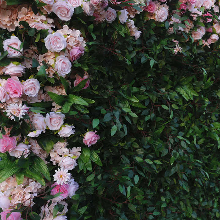AYOYO Custom Artificial Plant Flower Wall Panel Backdrop Decoration for Wedding Event Wall