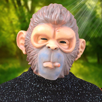 Masques de singe fumeur pour fête costumée d'Halloween, masques de gorille, couvre-chefs de singe pour spectacles sur scène