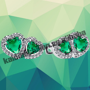 Ensemble de boucles d'oreilles et collier avec pendentif double cœur plaqué or et zircon, bijoux tendance pour femmes, cadeau d'anniversaire - Product Image 3