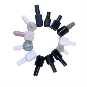 Mini flacons en verre mats noirs colorés de 3 ml, 5 ml, 7 ml, 8 ml, 10 ml, 15 ml, 20 ml avec pinceau pour vernis à ongles et huiles – Modèle - Product Image 4
