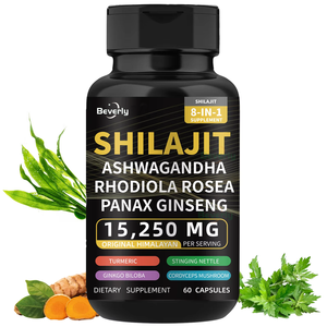 Capsule di Shilajit Himalayano Biologico 8 in 1 15250mg - Ashwagandha, Ginseng, Curcuma e Ginkgo |   Integratore Naturale per il Benessere Energetico - Product Image 3