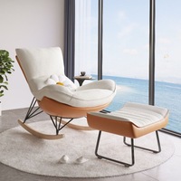 Nouvelle arrivée, fauteuil pivotant moderne en cuir PU avec siège confortable, luxe léger pour salon, balcon