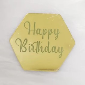 Adorno de Pastel de Acrílico en Forma de Corazón Hexagonal, Color Oro Rosa y Plata, con Grabado, para <span class=keywords><strong>Cumpleaños</strong></span>, Adorno de Cupcake, <span class=keywords><strong>Disco</strong></span> de Acrílico para Pastel, Día de la Madre - Product Image 6