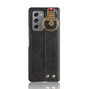 Luxus multifunktion ale Armband ständer PU Leder Handy hülle für Samsung Galaxy Z Fold 2 3 4 6 Rückseite mit Armband - Product Image 4